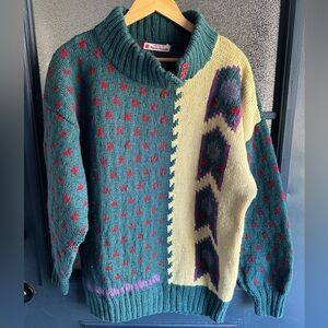 Vintage Hand-Knit Women's Cardigan